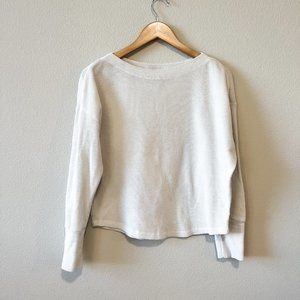 Anthropologie Comfy Waffle Sweatshirt Top - Boat Neck - Size M